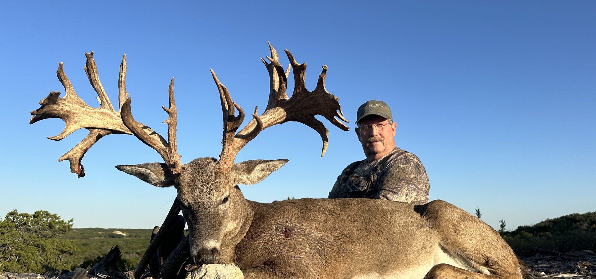 Trophy whitetail buck at Crown Point Ranch